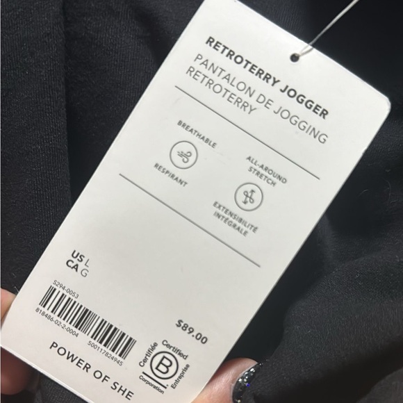 Athleta Retroterry Jogger Pant // Black #818486 - Picture 12 of 14